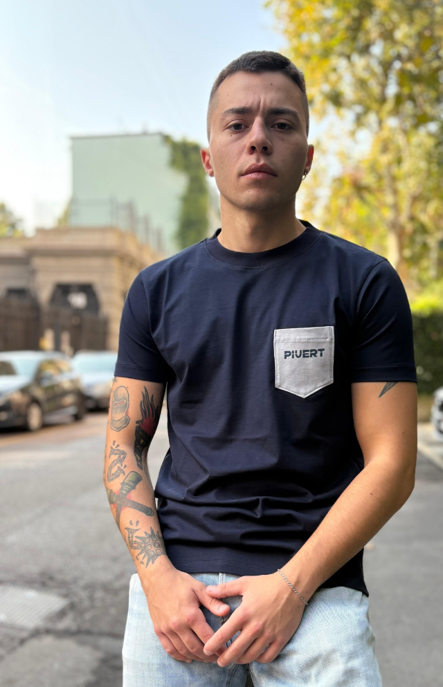 T-SHIRT TASCHINO - blu navy