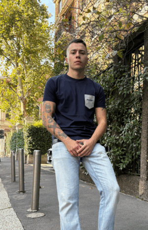 t-shirt taschino blu navy