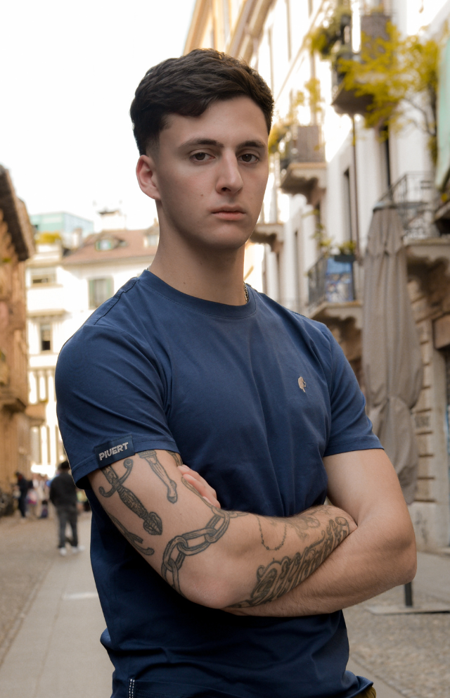 T-SHIRT CORAGGIO - blu navy